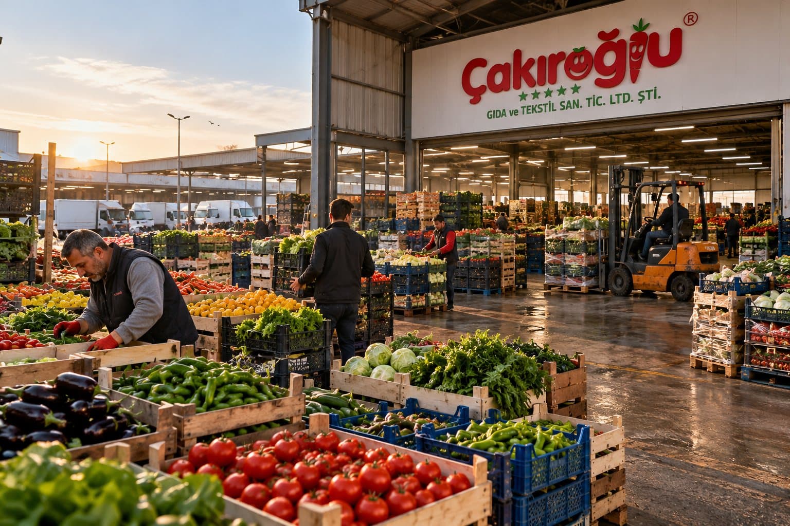 Kocaeli Sebze Meyve Hali'ndeki Çakıroğlu Ticaret dükkânı